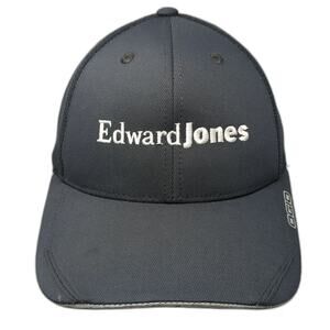 OGIO Endurance Baseball Cap Gray M Edward Jones Mesh Back Stretch Fit Logo Hat